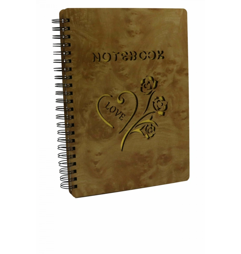 B-5 Ahşap Kapak Spiralli Defter Kod: Ahs-0104