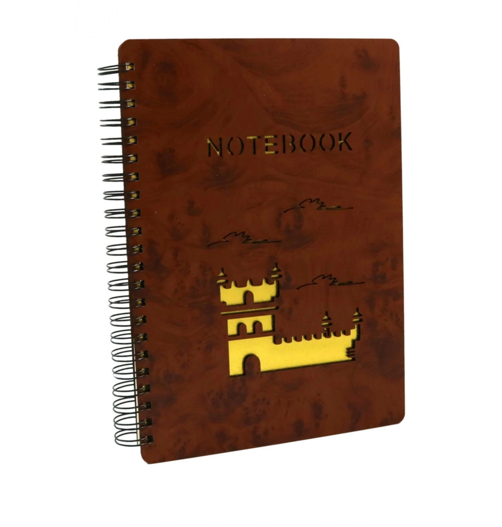 B-5 Ahşap Kapak Spiralli Defter Kod: Ahs-0104