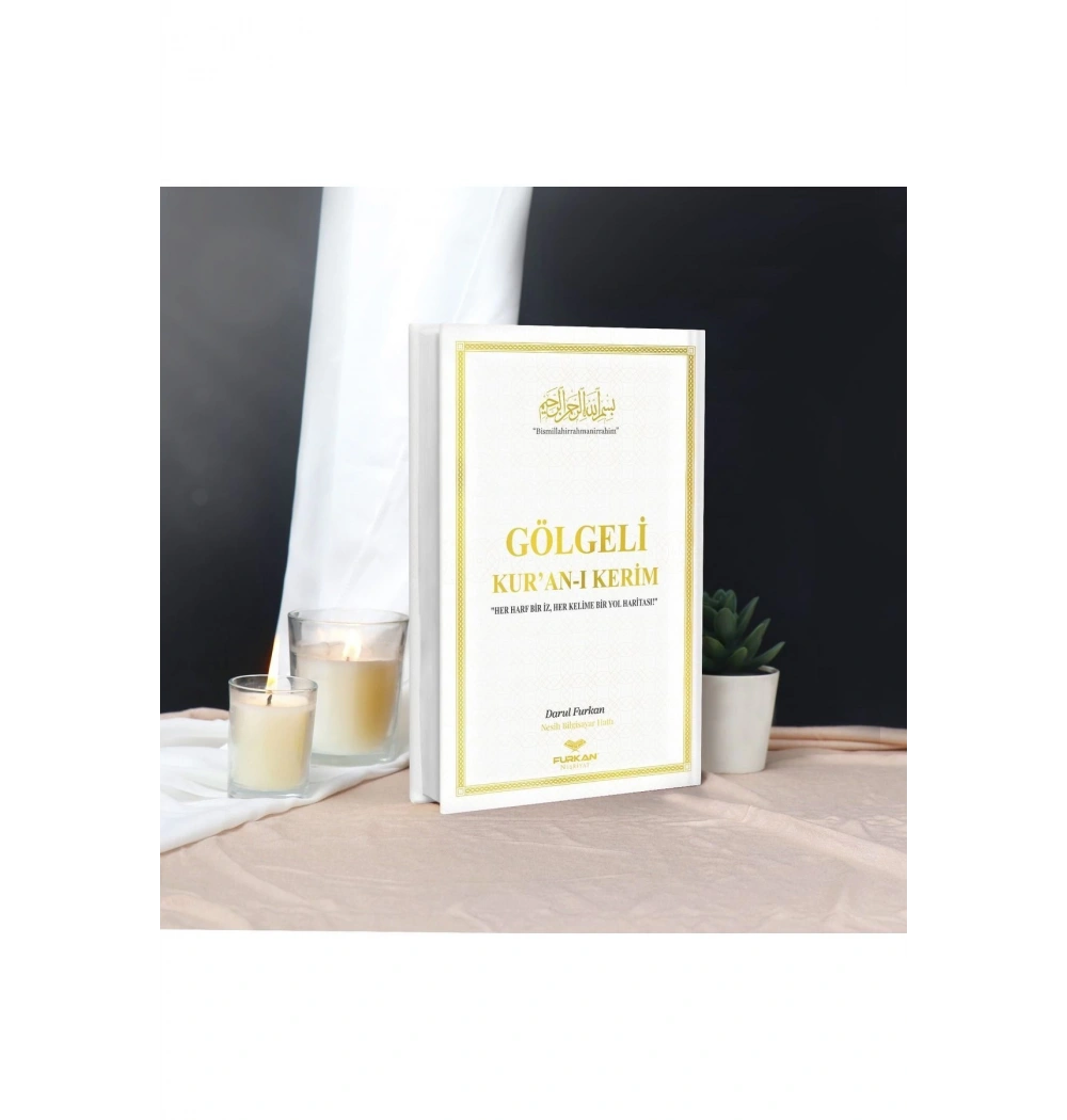 Furkan Gölgeli Kuranı Kerim 15774 Orta Boy Beyaz Renk ( Kalem Hediyeli )