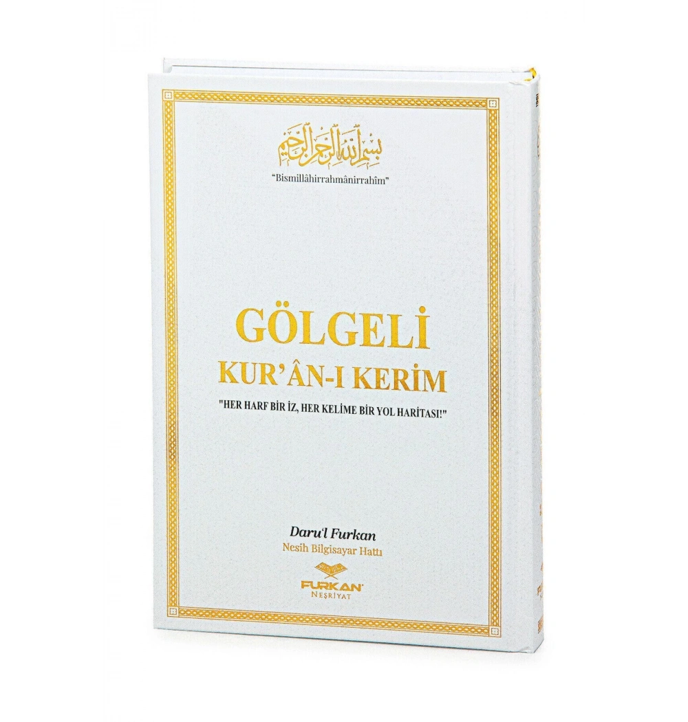 Furkan Gölgeli Kuranı Kerim 15774 Orta Boy Beyaz Renk ( Kalem Hediyeli )