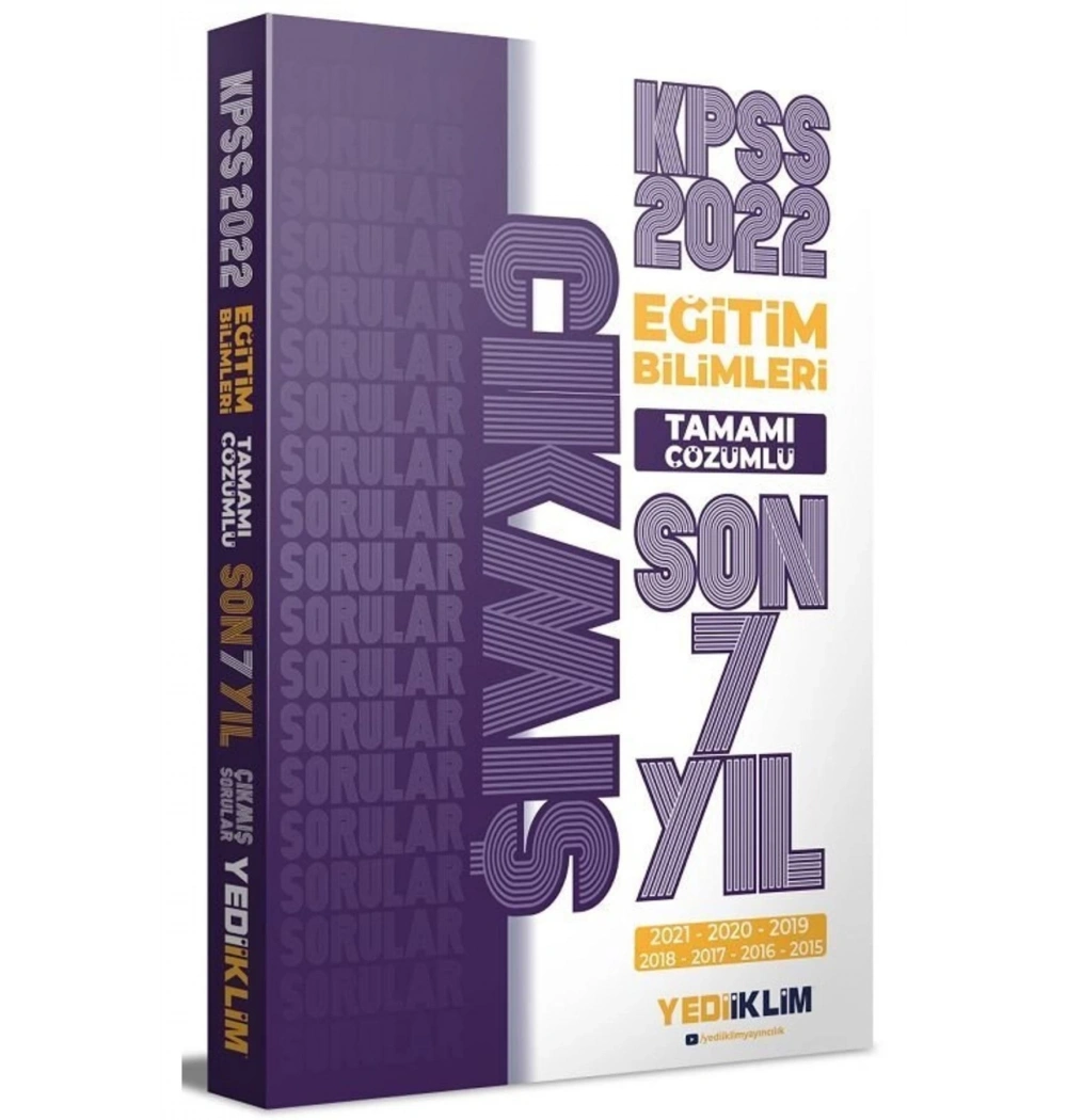 Kpss 2022 Eğitim Bilimleri Son 7 Yıl Çıkmış Çözümlü Sorular   Yediiklim