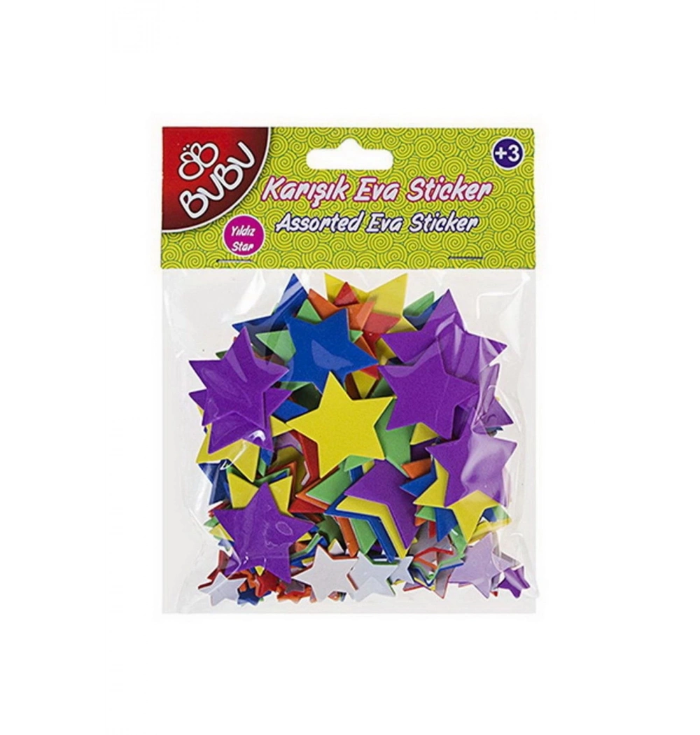 Bu-Bu Yıldız Star Karışık Eva Stıcker Kod:Bubu-St0014