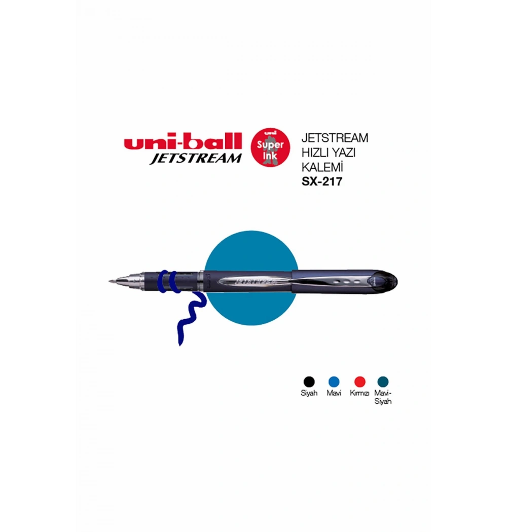 Uniball Sx-217 Jetstream 0.7 Hızlı Yazı Kalemi Mavi