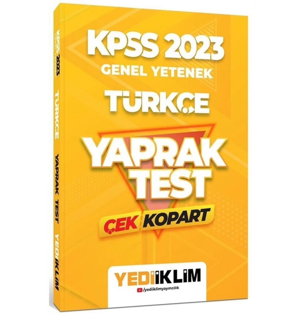 Kpss 2023 Gy Türkçe Yaprak Test  Yediiklim