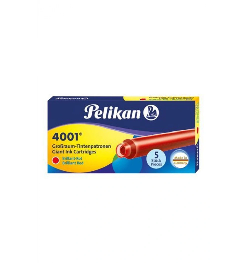 Pelikan Kartuş Kırmızı Özel Seri Uzun Dolmakalem Kartuşu