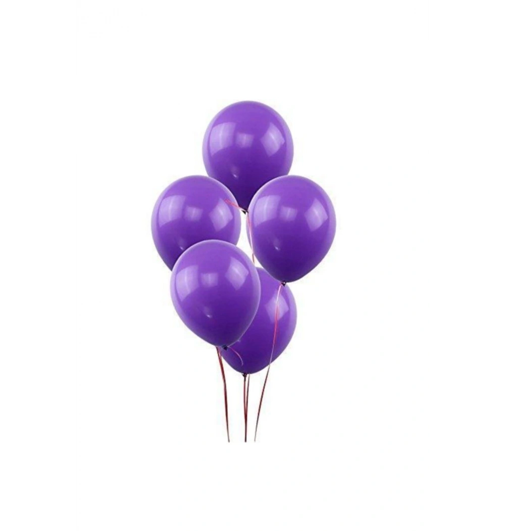 Poşette Vıolet Metalik Balon 100Lü