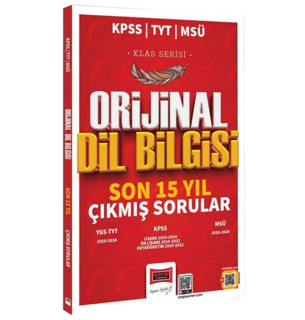 Yargı 2025 Kpss Tyt Msü Orijinal Dilbilgisi Son 15 Yıl Ikmış Sorular