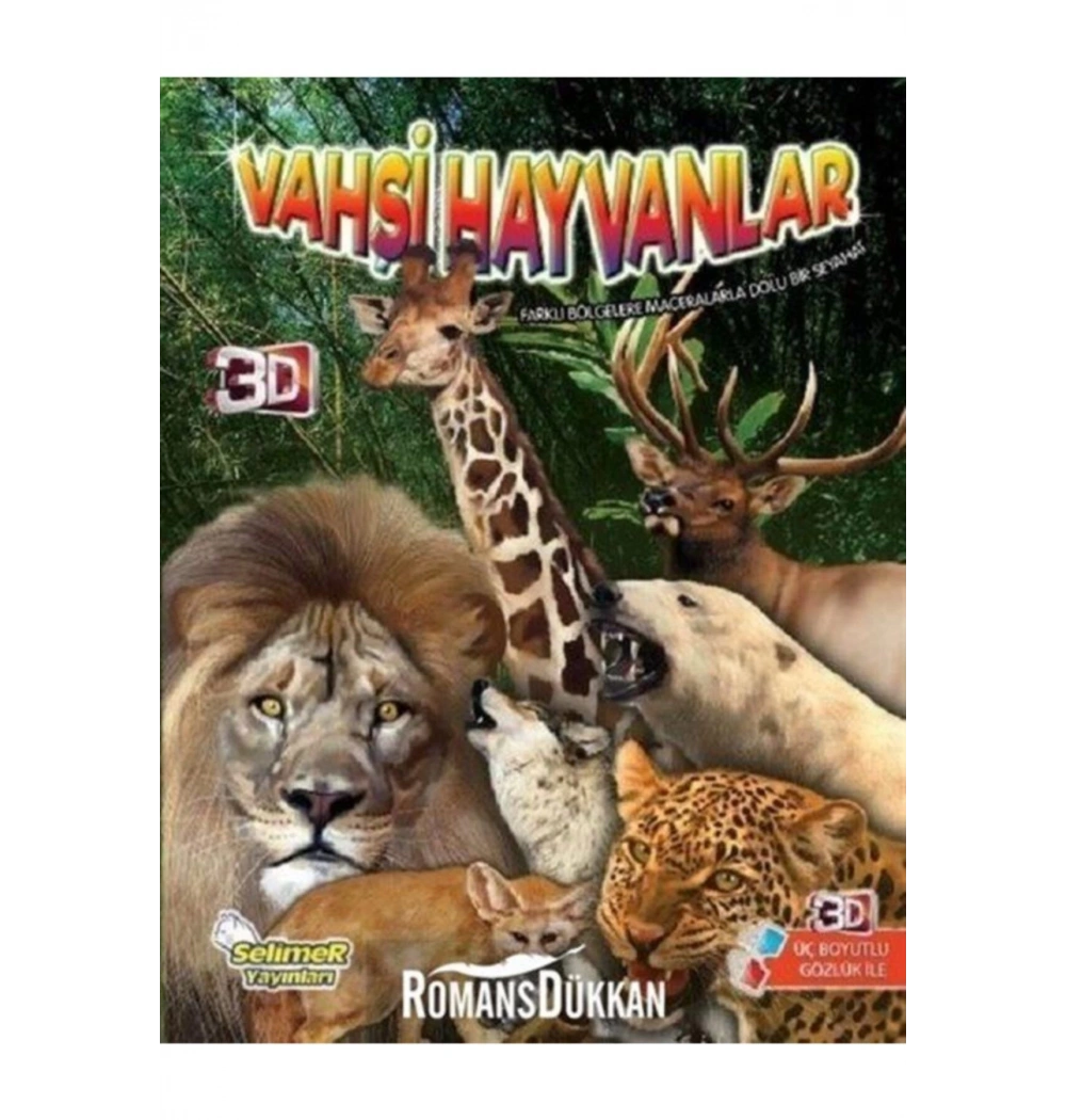 Vahşi Hayvanlar 3 Boyutlu 3 D Gözlük Hediyeli Selimer