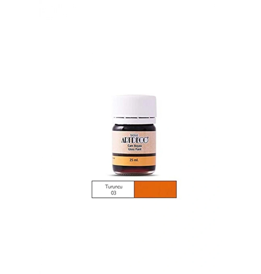 Lisans Artdeco Büst Cam Boyası 25Ml. Turuncu  Lv-Y-110A-03