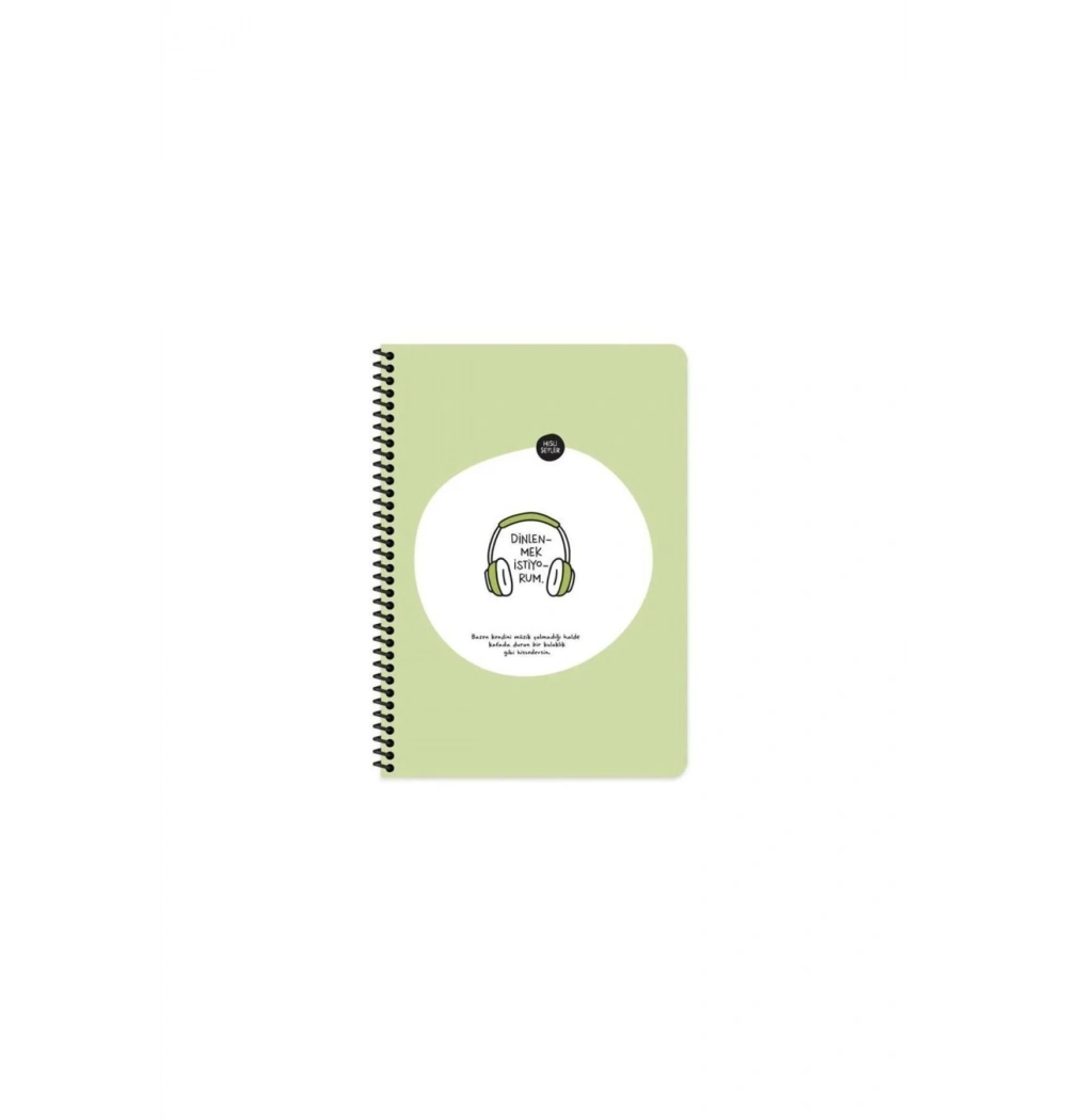 Keskin Color Hisli Şeyler A4 80Yp.Çizgili Spiralli Stickerli Defter - Dinlenmek İstiyorum
