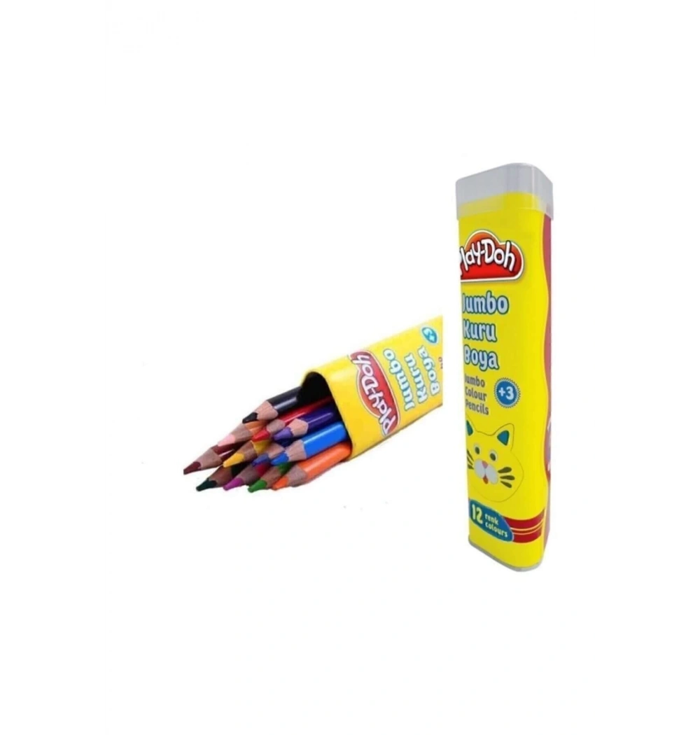 Play-Doh Kuru Boya Jumbo Üçgen 12 Renk Tüp Ku006