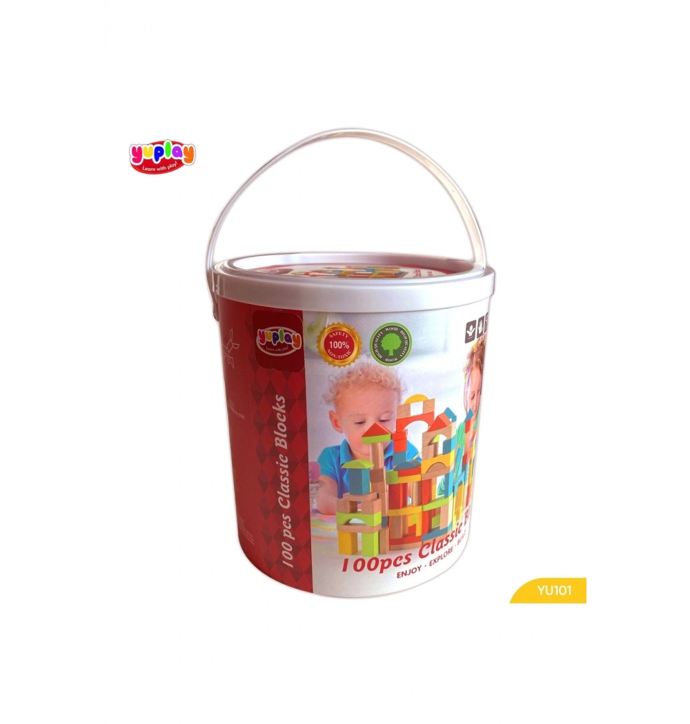 Yuplay 100 Parça Klasik Bloklar 1+ Yaş 50-100  Parça Yu101