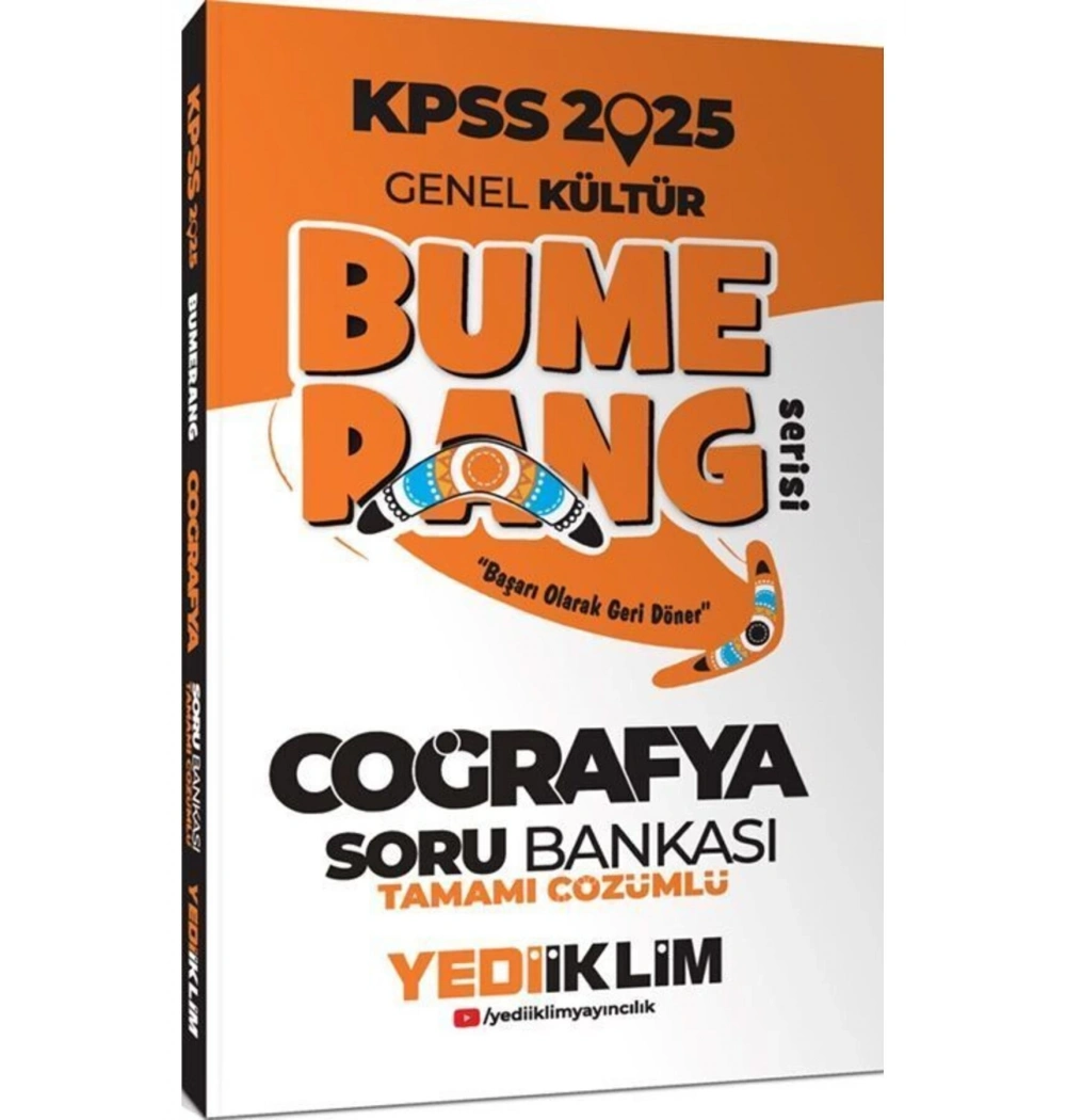 2025 Kpss Gk Bumerang Coğrafya Çözümlü Soru Bankası  Yediiklim