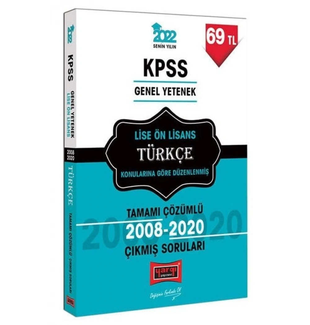 Yargı 2022 Kpss Gy Lise Önlisans Türkçe 2008-2020 Çıkmış Çözümlü Sorular 0