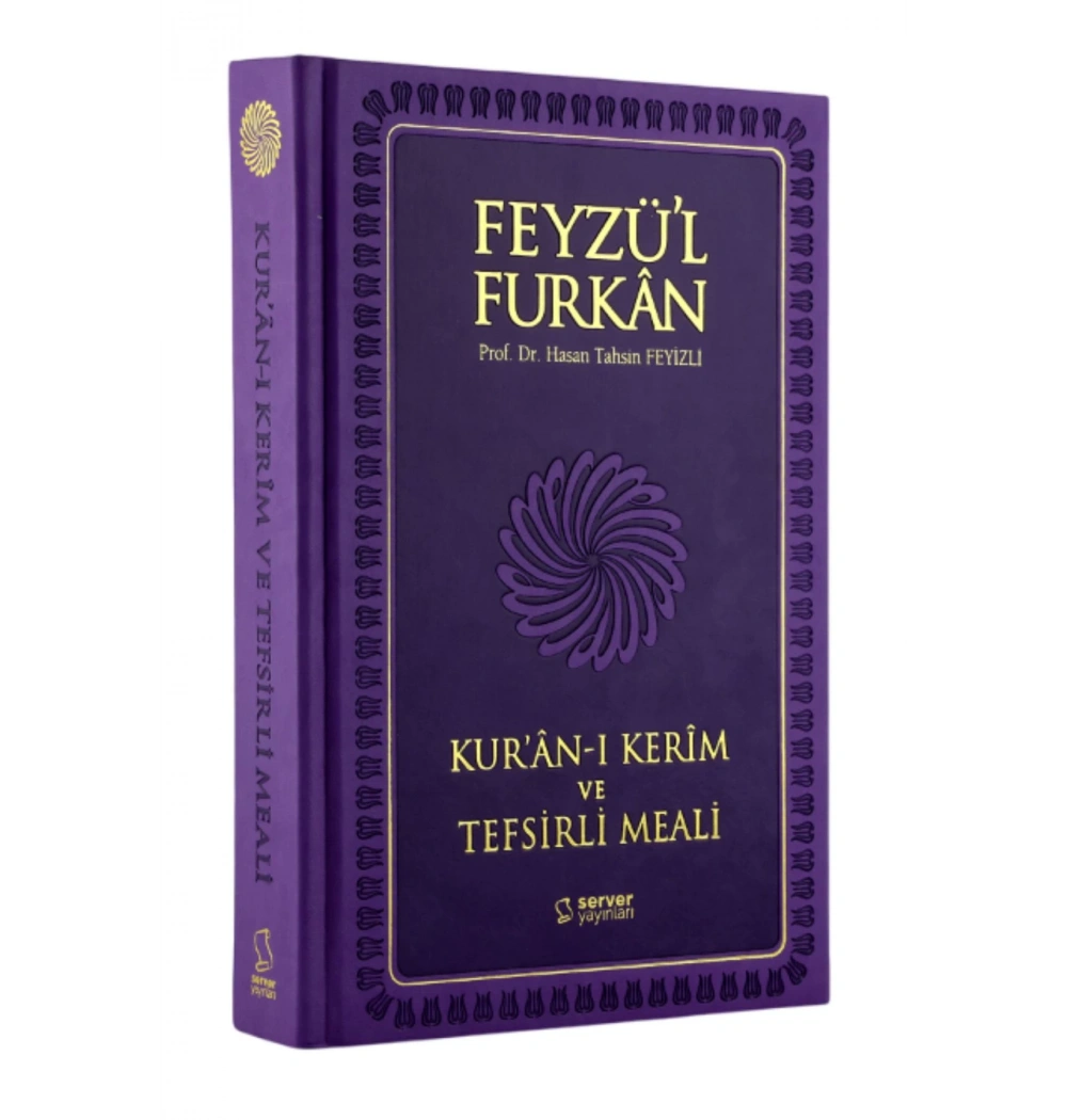 Feyzül Furkan Tefsirli Meal Cep Boy Ciltli Lila Renk  Metinli