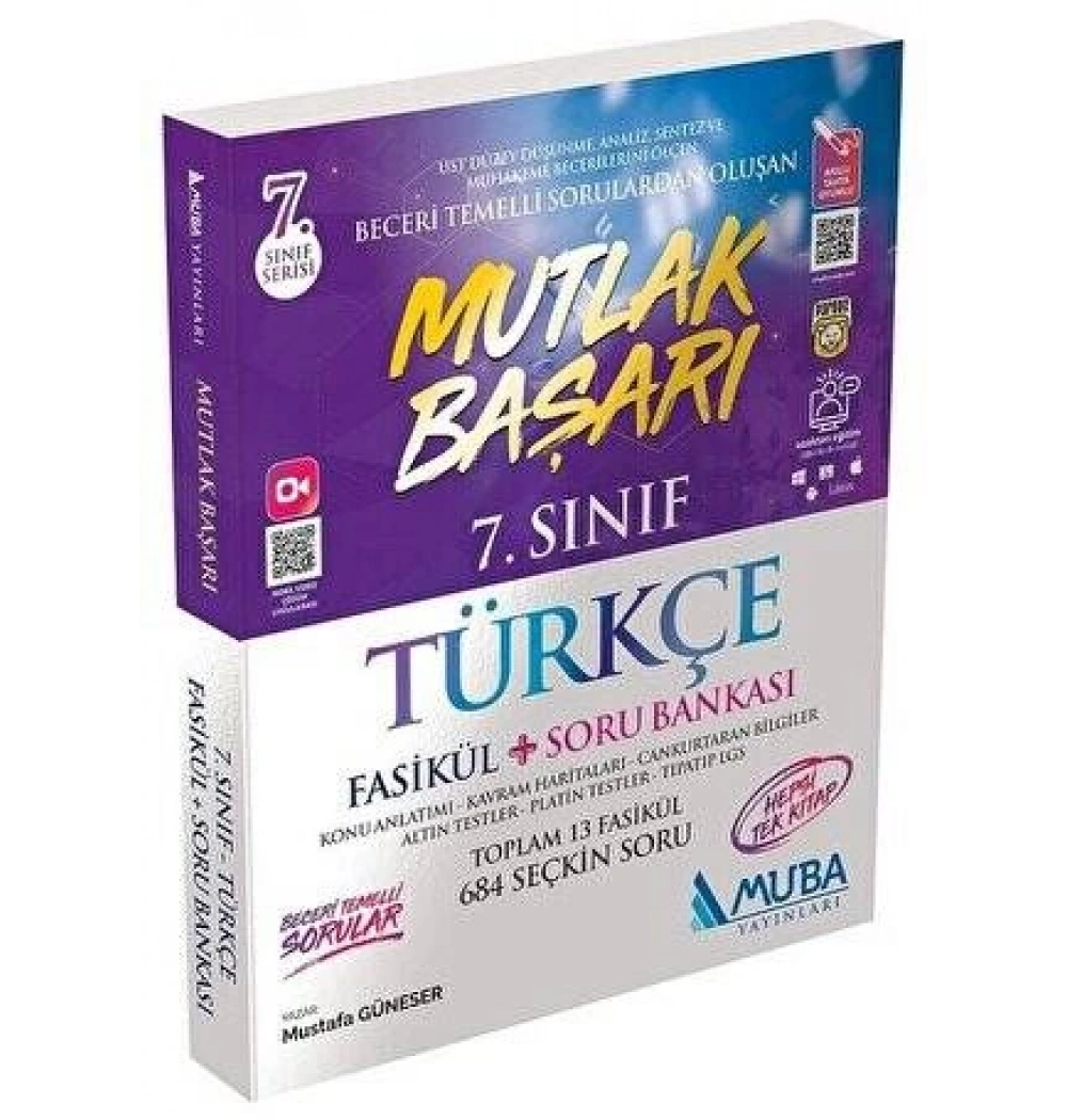 Mutlak Başarı 7.Sınıf Türkçe Fasikül + Soru Bankası Muba Yayınları