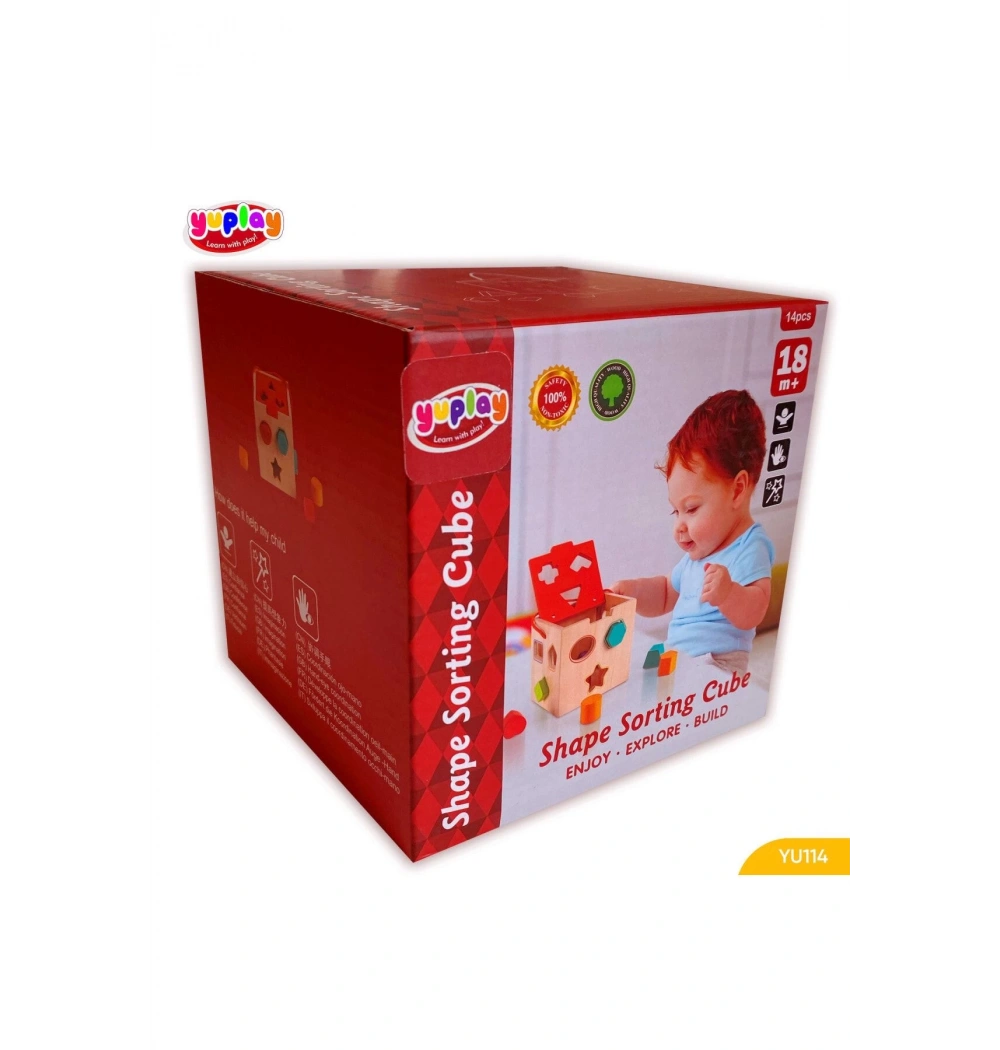 Yuplay Şekil Ayırma Küpü 1,5+ Yaş 0-50  Parça Yu114