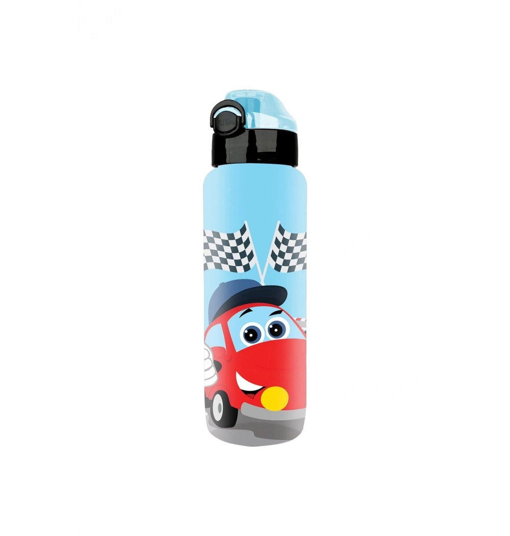 Noki Kids Su Matarasi Tritan Pipetli Kapak Soft Touch Askılı Mavi 550 Ml T-0101-130