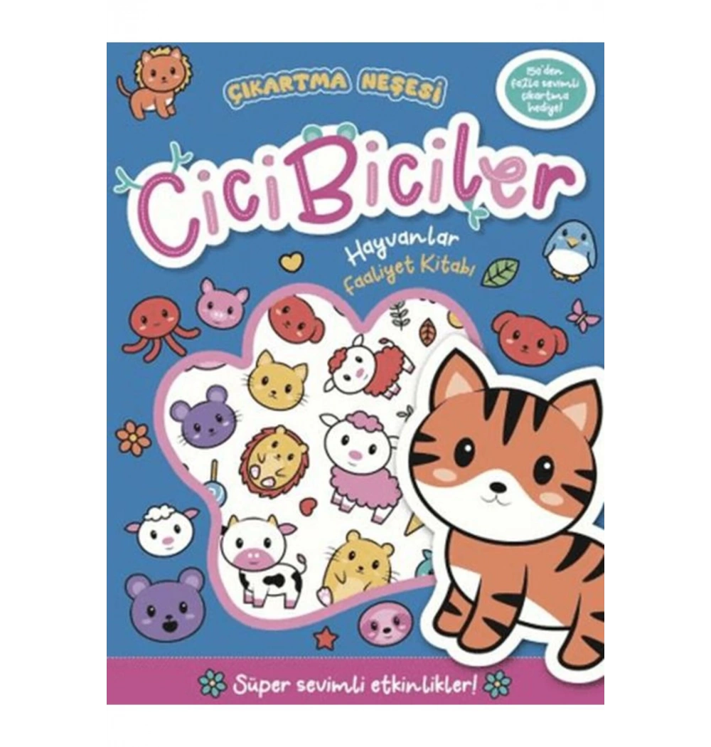Cicibiciler Çıkartma Neşesi Hayvanlar Faaliyet Kitabı  Beta Kıds