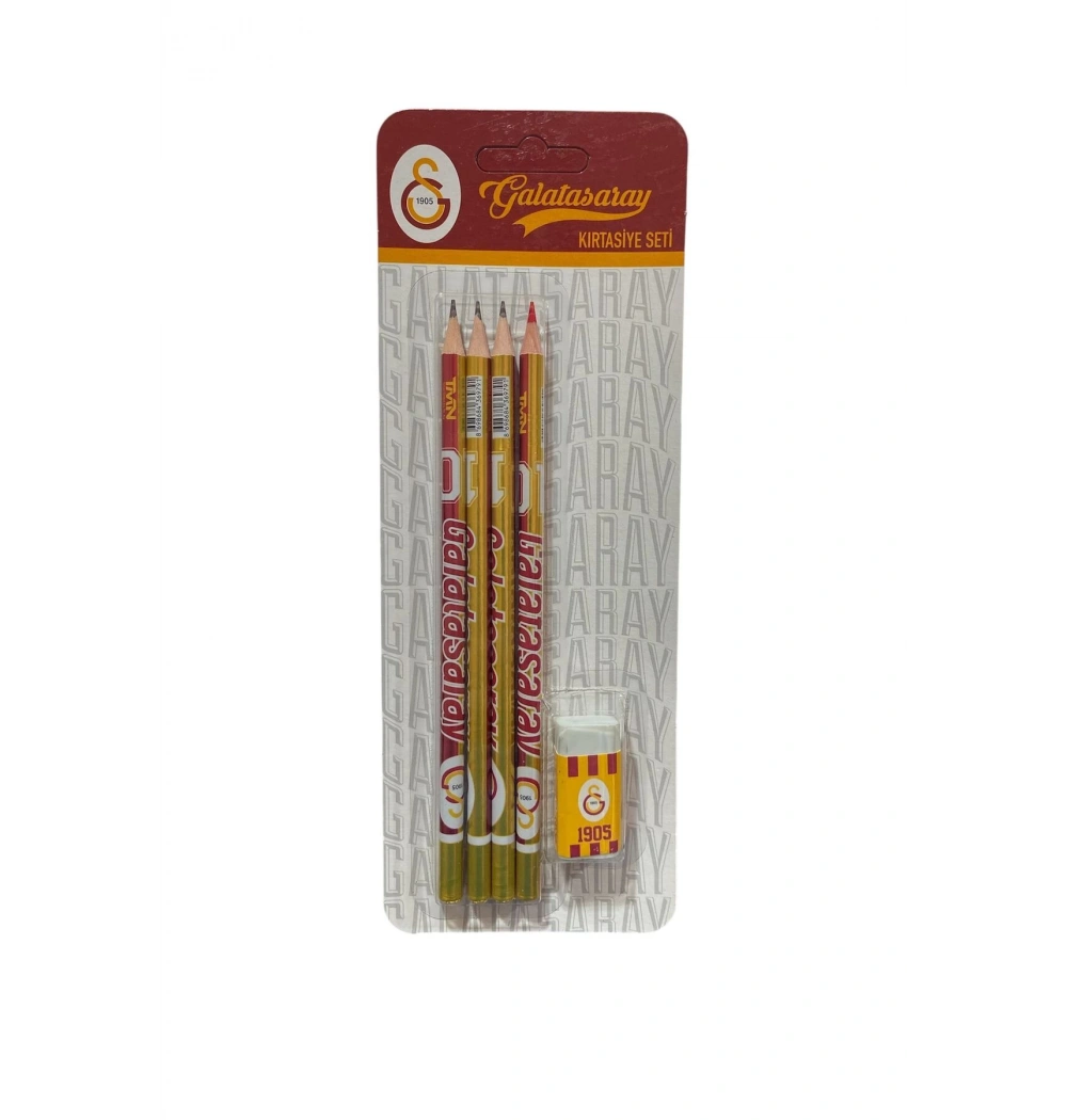 GALATASARAY KIRTASİYE SETİ KURŞUN,KIRMIZI KALEM & SİLGİ 012 (12x24)