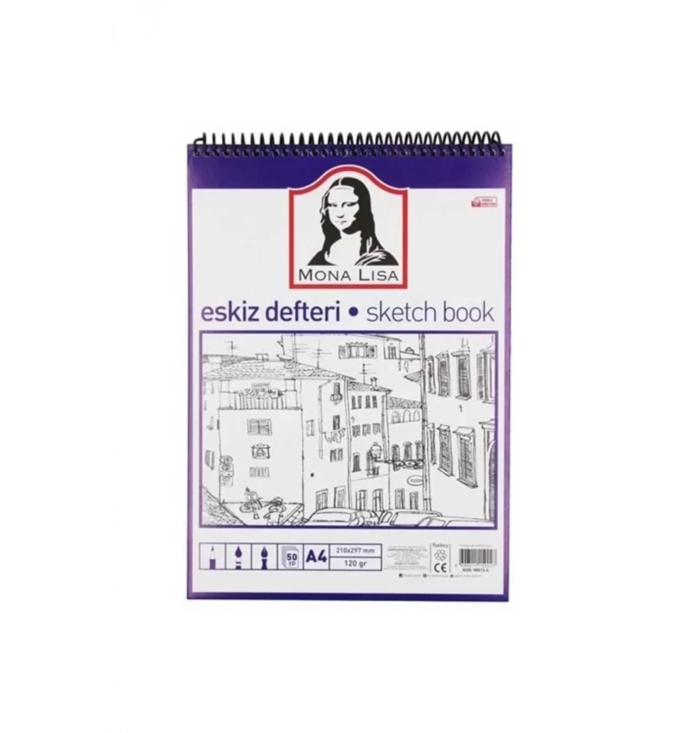 Südor Monalisa Eskiz Defteri A4 120G 50 Yp Telli