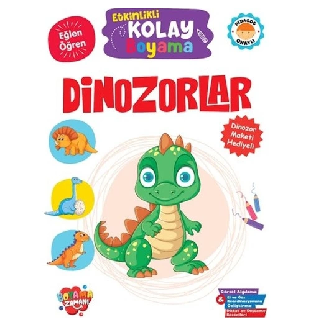 Kolay Boyama Dinozorlar  Koloni
