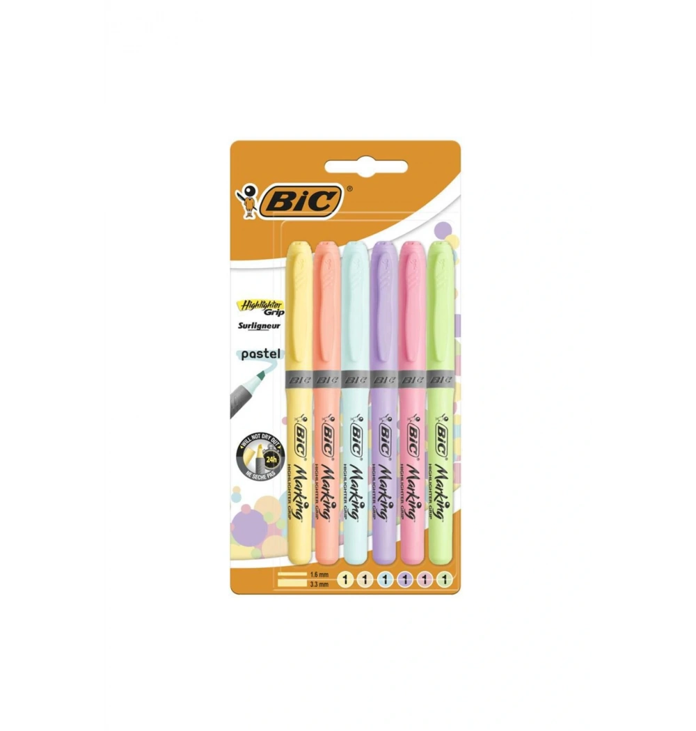 Bic Marking 6 Lı Pastel Karışık