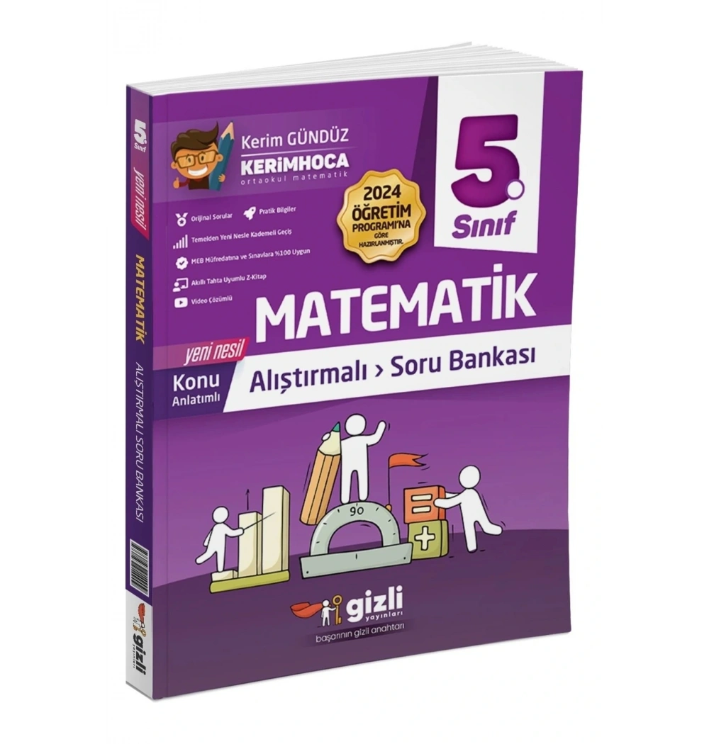 5.Sınıf Alıştırmalı Matematik Soru Bankası  Gizli Yayınları
