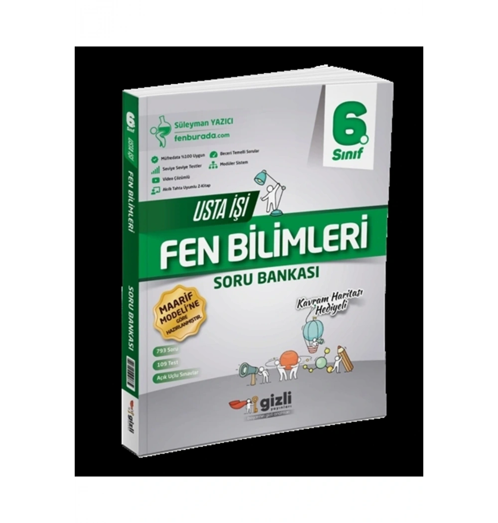 6.Sınıf Fen Bilimleri Usta İşi Soru Bankası Gizli Yayınları