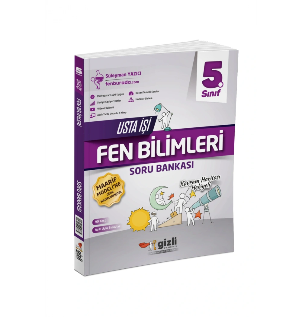 5.Sınıf Fen Bilimleri Usta İşi Soru Bankası Gizli Yayınları