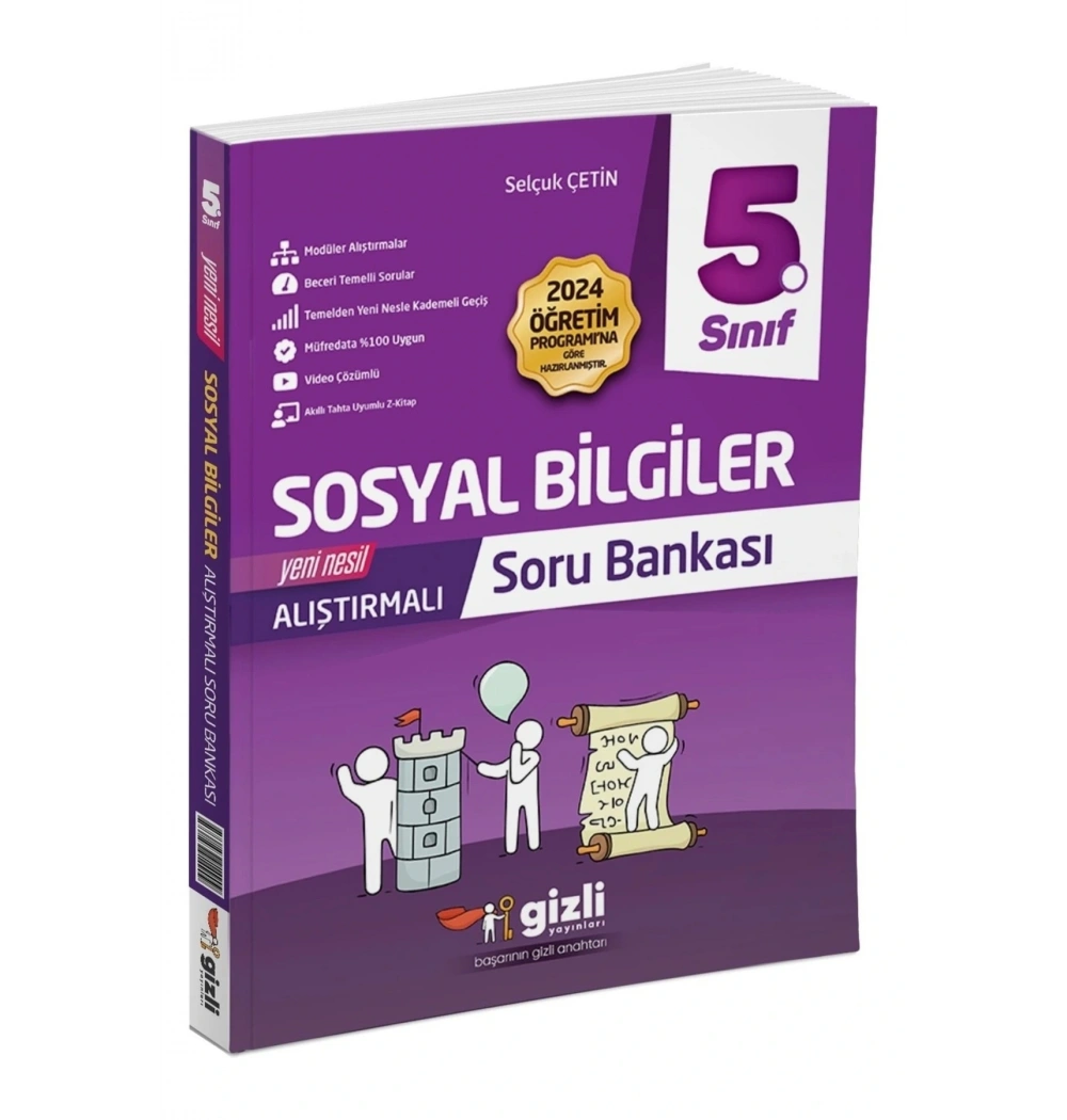 5.Sınıf Sosyal Bilgiler Alıştırmalı Soru Bankası Gizli Yayınları