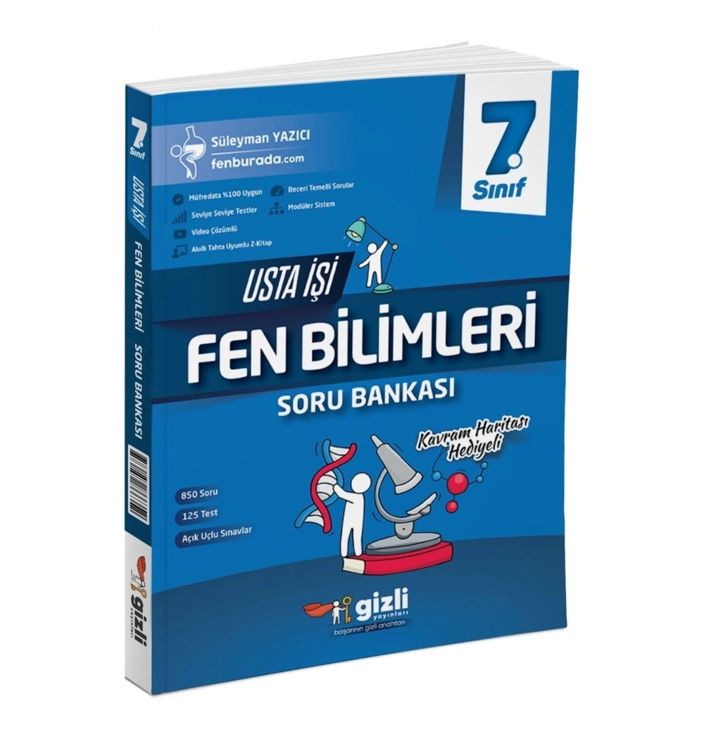 7.sınıf Fen Bilimleri Usta İşi Soru Bankası Gizli Yayınları