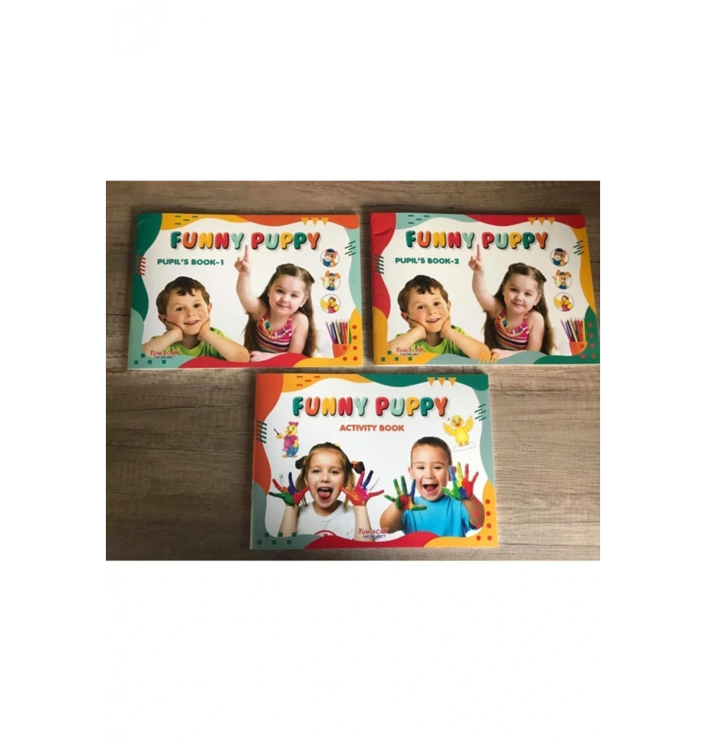 FUNNY PUPPY okul öncesi İNGİLİZCE EĞİTİM SETİ 36-60 ay YUMURCAK yayın