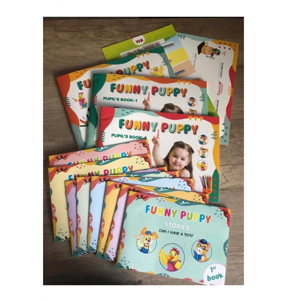 FUNNY PUPPY okul öncesi İNGİLİZCE EĞİTİM SETİ 36-60 ay YUMURCAK yayın