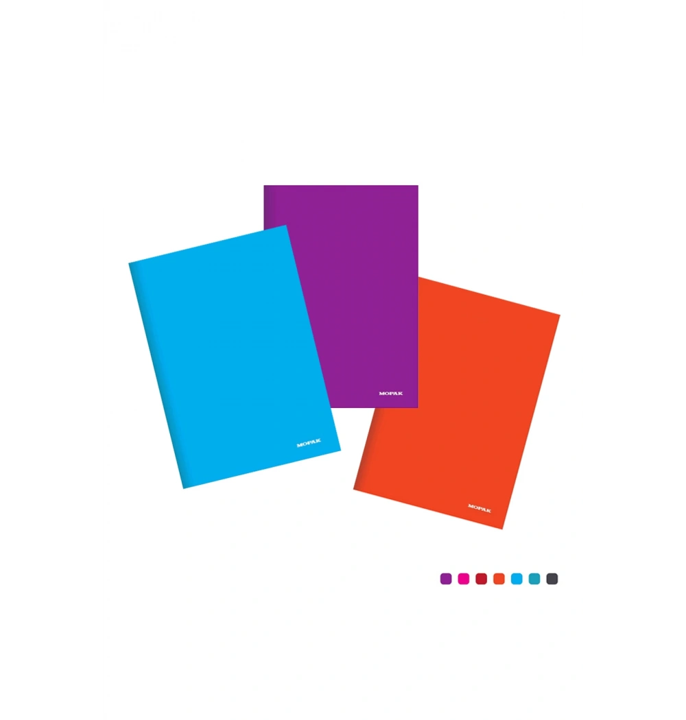 MOPAK DEFTER A4 100 YP KARELİ TEK ORTALI PP KAPAK-PASTEL (Tel Dikiş)