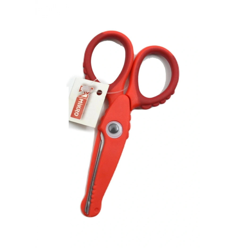 MİKRO KS-170 ÖĞRENCİ MAKASI ÇİFT RENKLİ TİMSAH FİGÜRLÜ