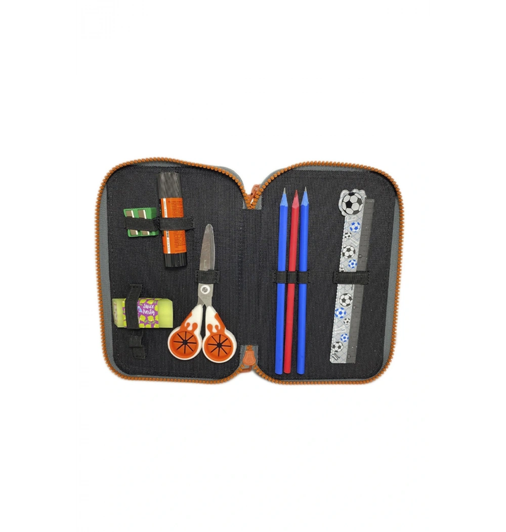 HOALAA 3 GÖZLÜ KALEM ÇANTASI DOLU TİGER ATLAS