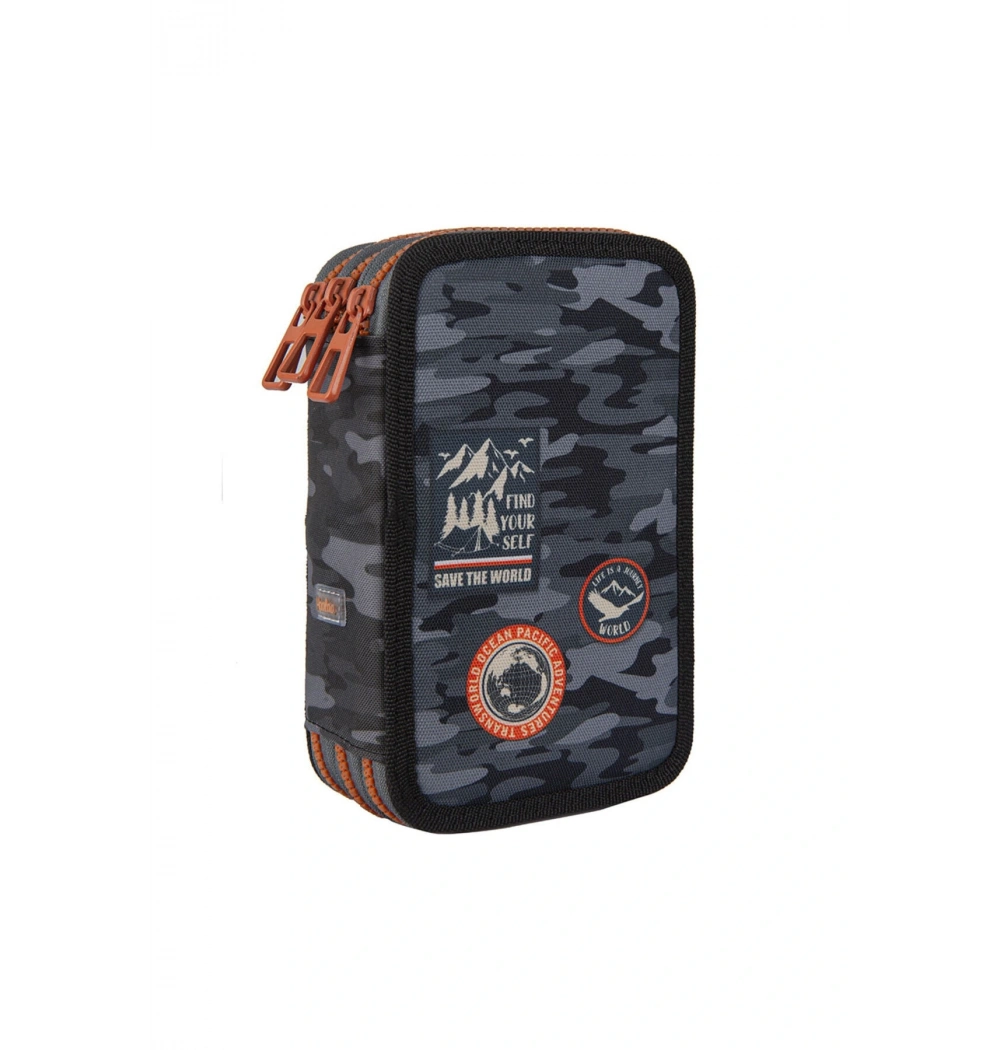 HOALAA 3 GÖZLÜ KALEM ÇANTASI DOLU SAVE THE WORLD ATLAS