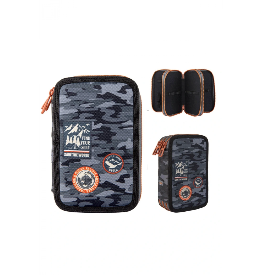 HOALAA 3 GÖZLÜ KALEM ÇANTASI SAVE THE WORLD ATLAS