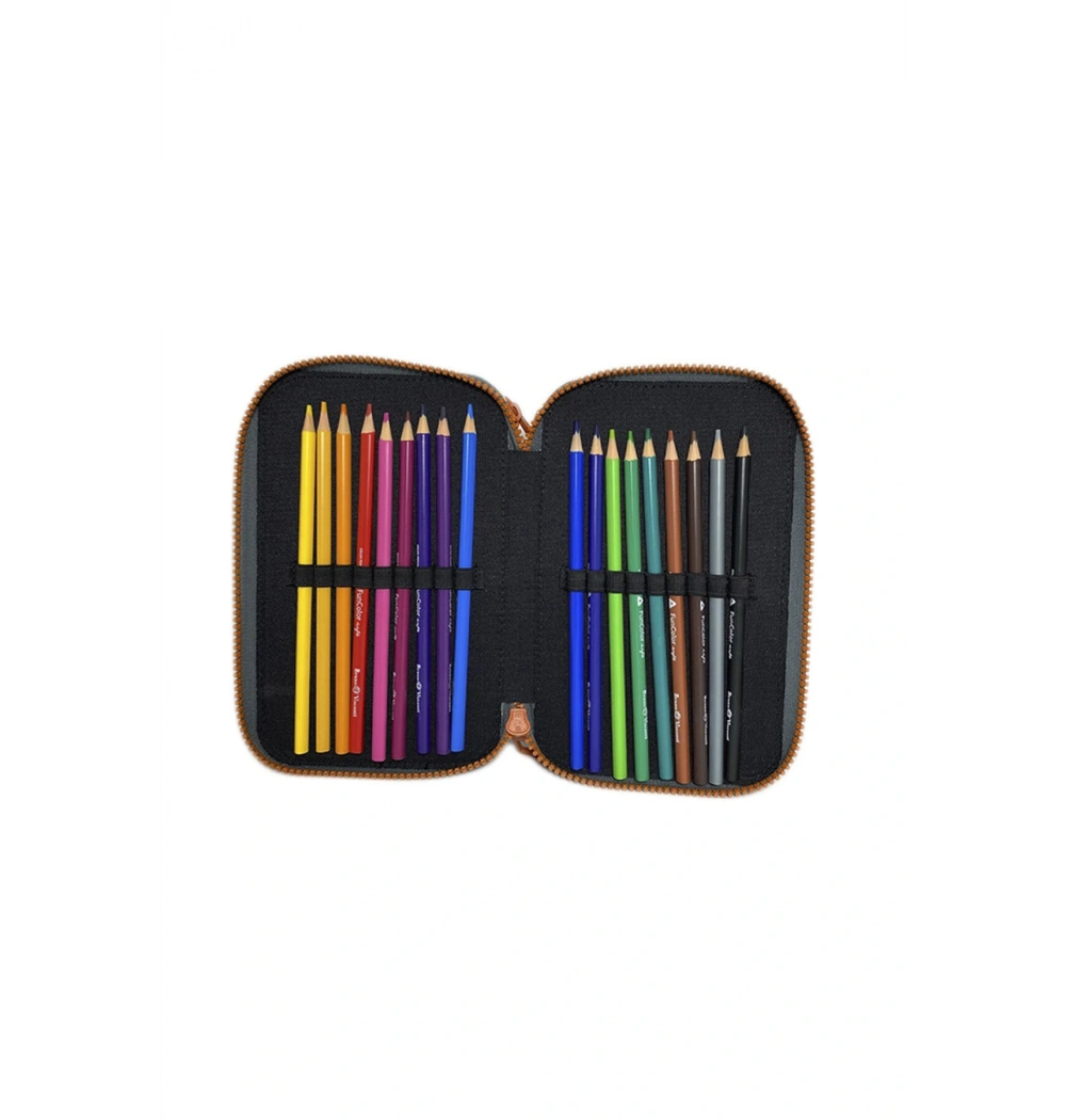 HOALAA 3 GÖZLÜ KALEM ÇANTASI DOLU DİNASAUR ATLAS