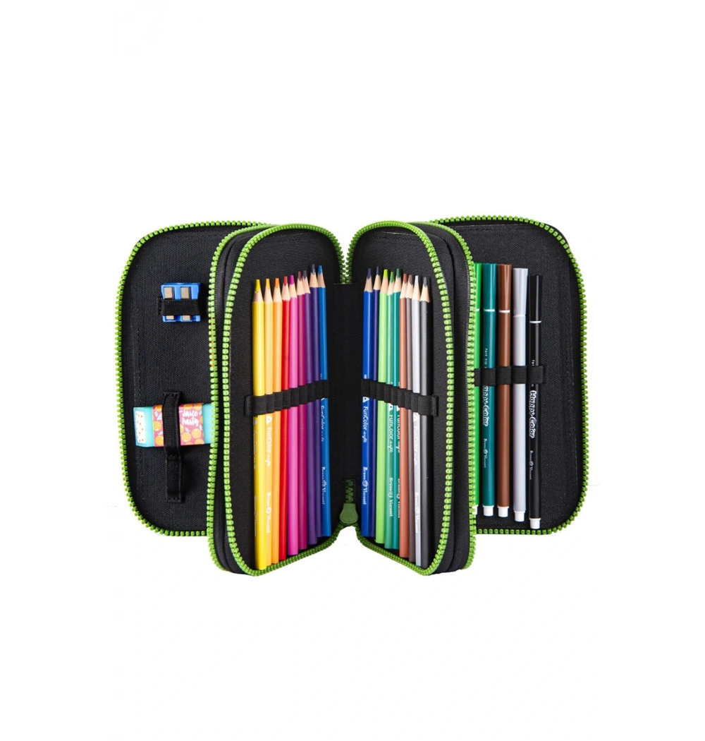 HOALAA 3 GÖZLÜ KALEM ÇANTASI DOLU DİNASAUR ATLAS