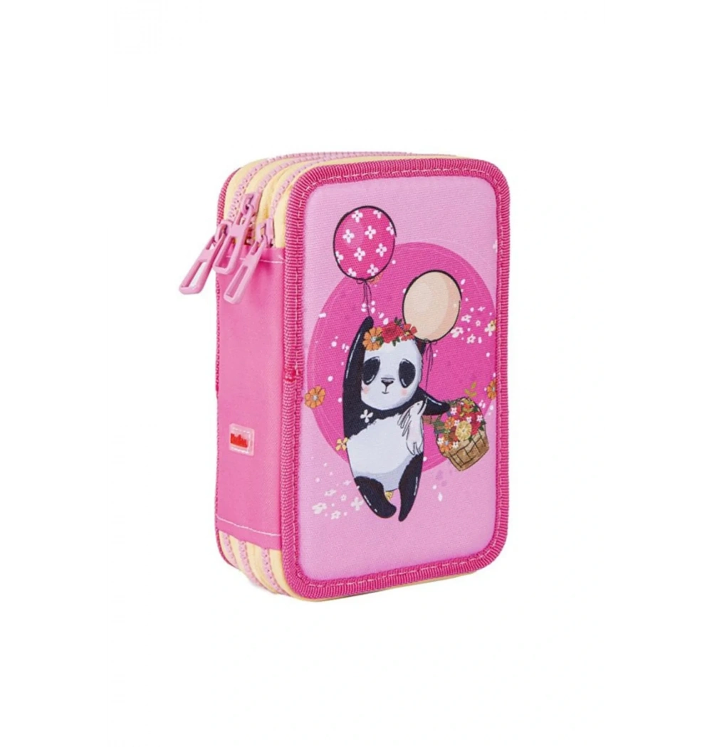 HOALAA 3 GÖZLÜ KALEM ÇANTASI PANDA ATLAS