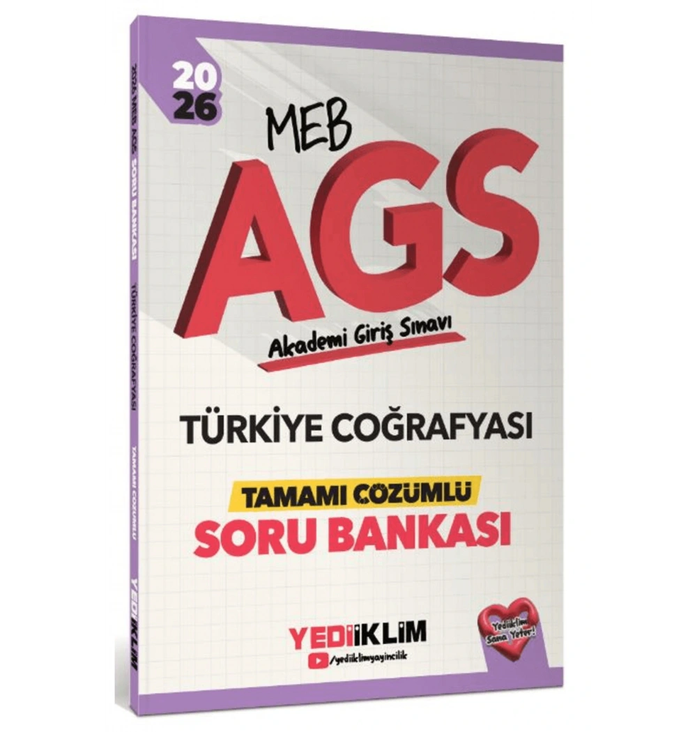 2026 Meb Ags Türkiye Coğrafyası Soru Bankası Yediiklim