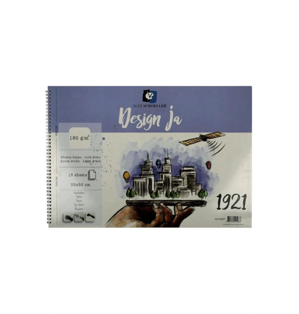 ALEX RESİM DEFTERİ SPR 35X50 CM 180 GR 15Lİ