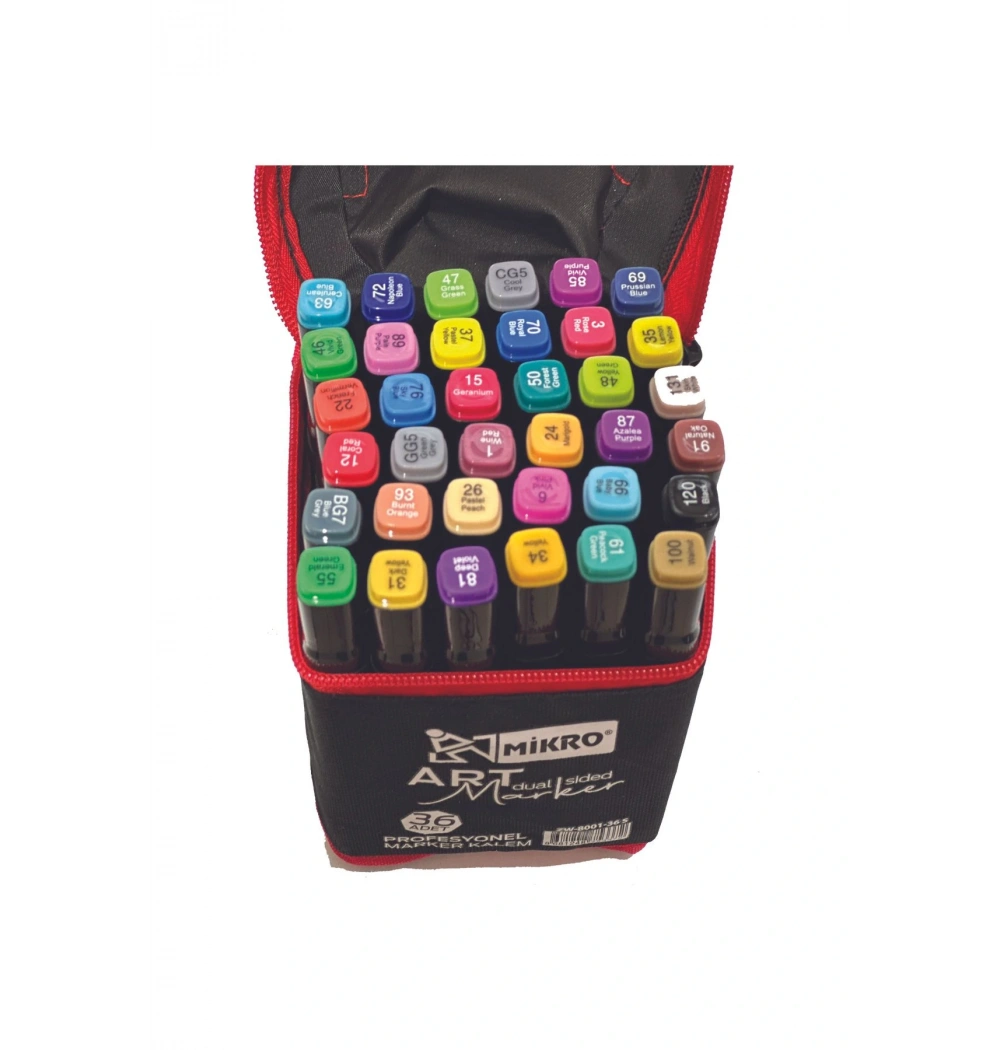 Mikro 36 Lı Çift Taraflı Marker Kalem Zw-8001-36