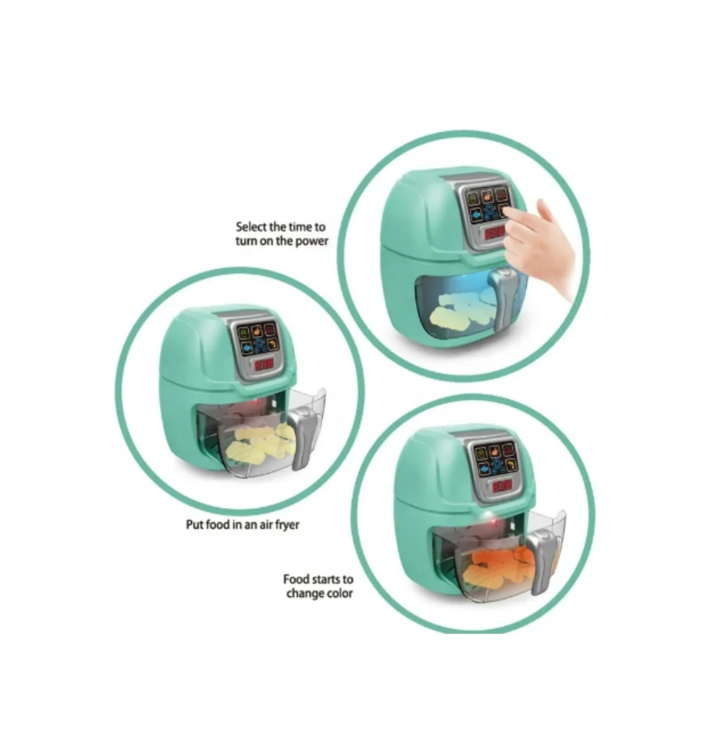 Kutulu Pilli Işıklı 9 Parçalı Airfryer 1017