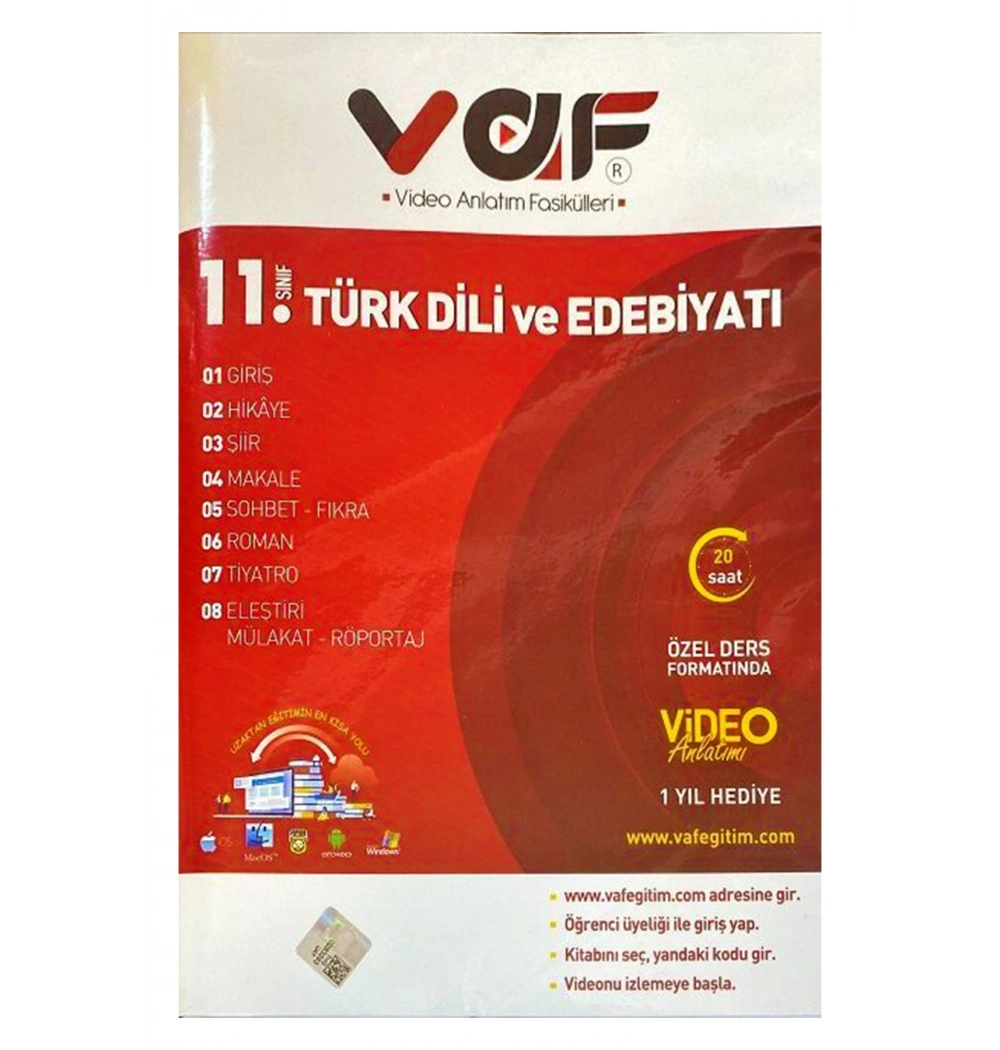Vaf 11.Sınıf Türk Dili Edebiyatı Fasikülleri
