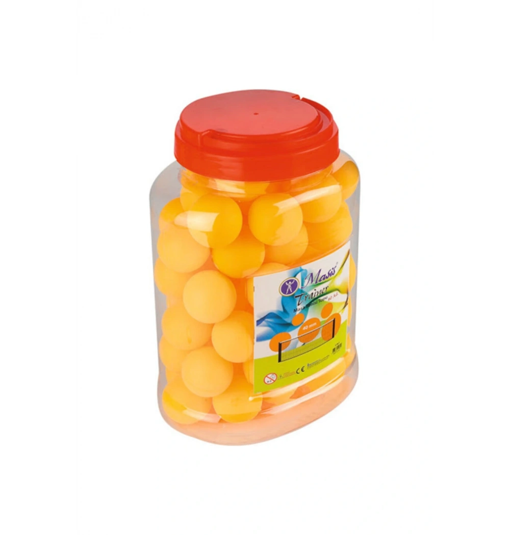 Masis Trainer Masa Tenisi Topu, Turuncu, 60 Adetlik Kavanoz