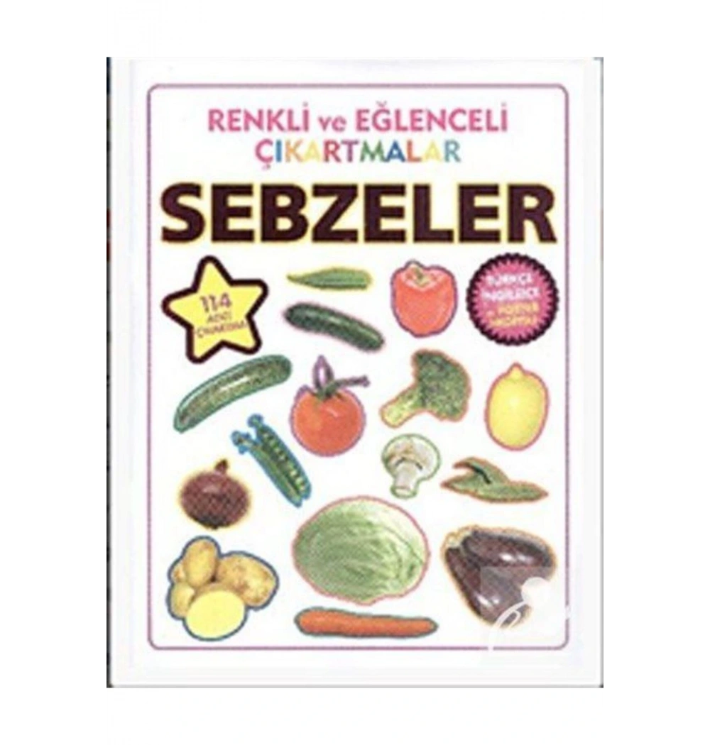 Renkli Ve Eğlenceli Çikartmalar Sebzeler - Parıltı