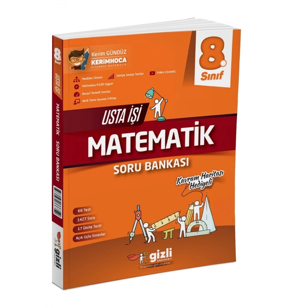 8.SINIF MATEMATİK USTA İŞİ SORU BANKASI GİZLİ YAYINLARI